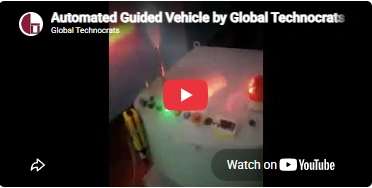 Automated Guided Vehicle Runs on Magnetic Tape